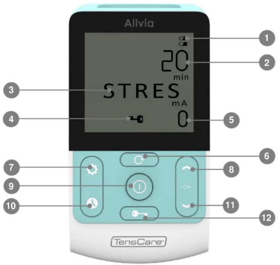 TensCare Alivia - CONTROLES E INTERFAZ - 1