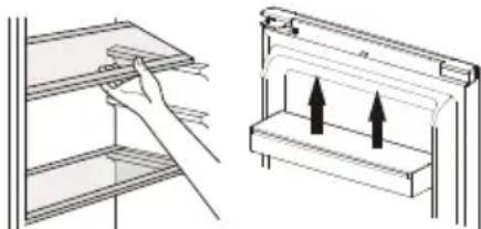 PRIMO PR165RKMG - DÉPLACER LES CLAYETTES ET LES ÉTAGÈRES DE PORTE - 1