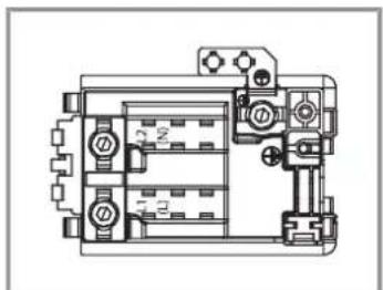 Technical line drawing of a mechanical or electrical component assembly (no visible text or symbols)