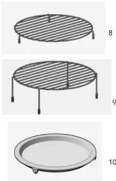 ROSIERES RMC44NSS2 - Nomi dei componenti del forno e accessori - 2