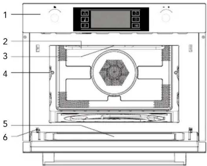 ROSIERES RMC44NSS2 - Nomi dei componenti del forno e accessori - 1