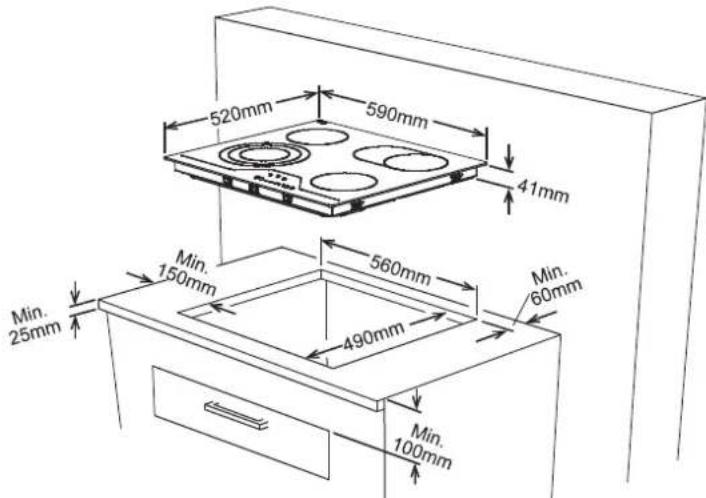 Porter & Charles CC60V - Installing your built-in cooktop - 1