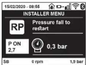 DAB ESYBOX MAX - RP: Setting the pressure fall to restart - 1