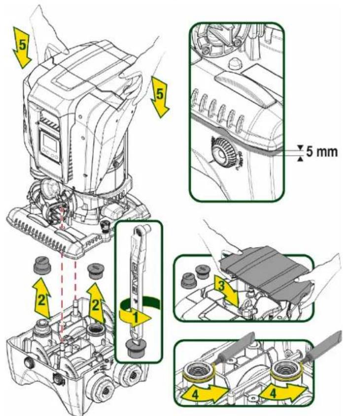 DAB ESYBOX MAX - PROCÉDURE DE FIXATION DE LA POMPE À LA BASE DU DOCK - 3