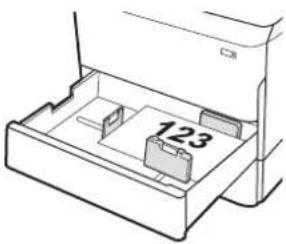 HP PageWide Managed Color MFP P77940 - Orientation du papier du bac 2 et des bacs de 550 feuilles - 7