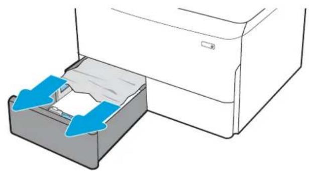 HP PageWide Managed Color MFP P77940 - Suppression des bourrages papier dans les bacs tandem 2 et 3 (modèles E77660zts et P77440dn uniquement) - 2