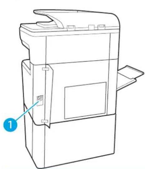 HP PageWide Managed Color MFP P77940 - Vue arrière de l'imprimante et ports d'interface - 3