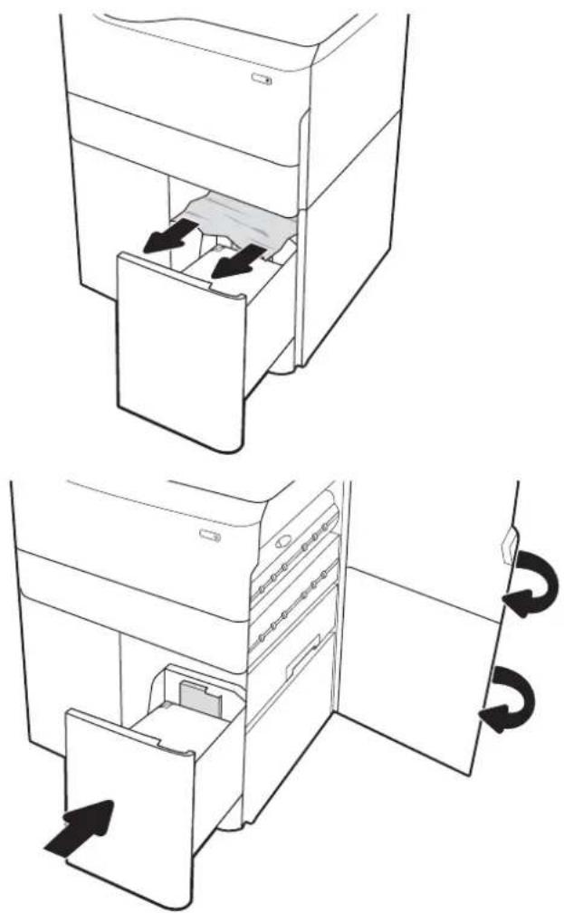 HP PageWide Managed Color MFP P77940 - Suppression des bourrages papier dans le bac de sortie - 15.E1.yz ; 15.C1.Az - 12