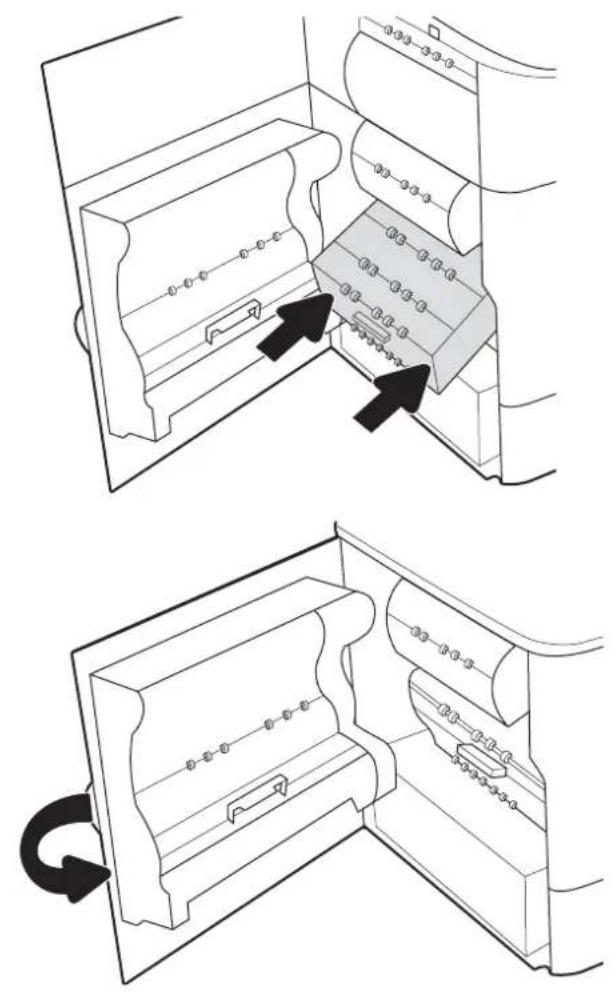 HP PageWide Managed Color MFP P77940 - Retrait et remplacement du conteneur de liquide d'entretien - 4
