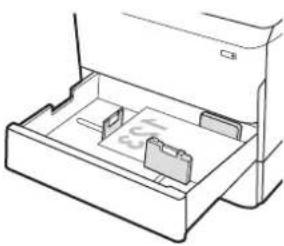 HP PageWide Managed Color MFP P77940 - Orientation du papier du bac 2 et des bacs de 550 feuilles - 1