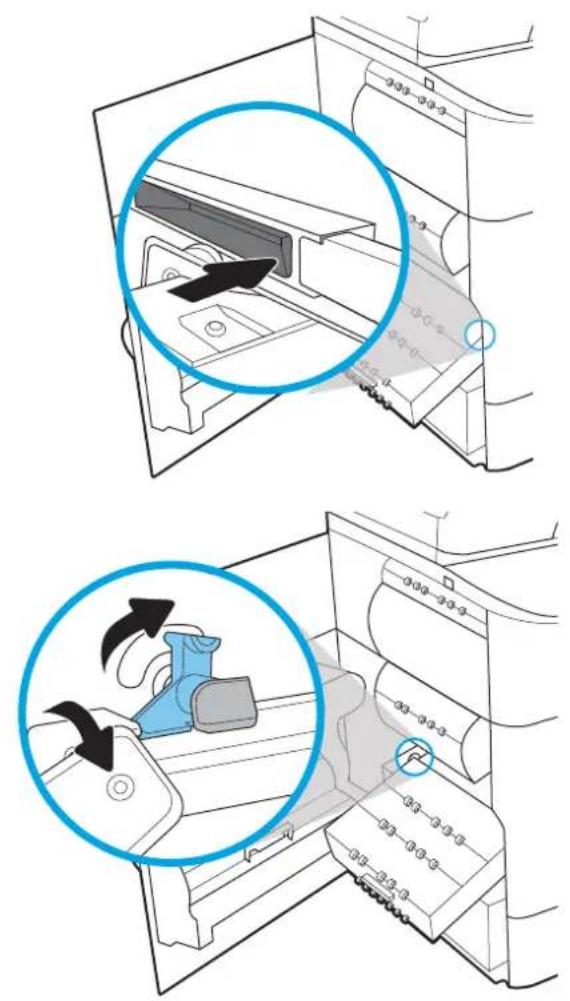 HP PageWide Managed Color MFP P77940 - Retrait et remplacement du conteneur de liquide d'entretien - 3