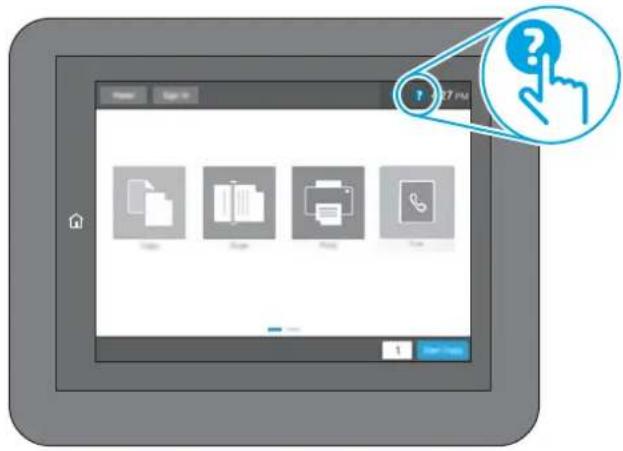 HP PageWide Managed Color MFP P77940 - Système d'aide du panneau de commande - 1