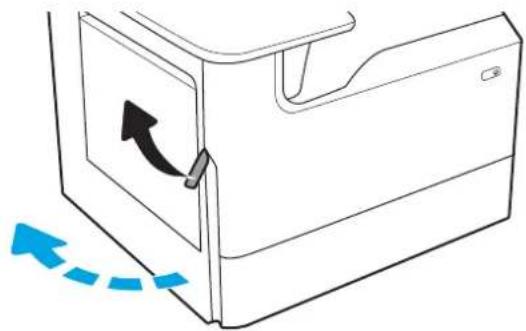 HP PageWide Managed Color MFP P77940 - Retrait et remplacement du conteneur de liquide d'entretien - 1