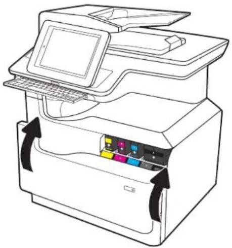 HP PageWide Managed Color MFP P77940 - Retrait et replacement des cartouches - 3