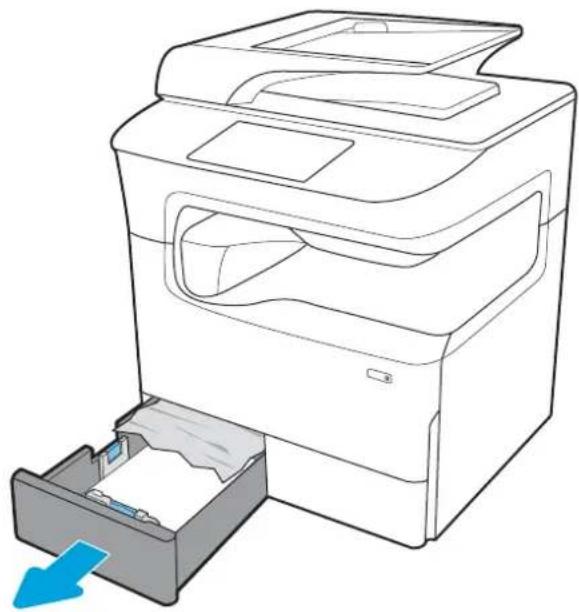 HP PageWide Managed Color MFP P77940 - Suppression des bourrages papier dans les bacs tandem 2 et 3 (modèles E77660zts et P77440dn uniquement) - 1