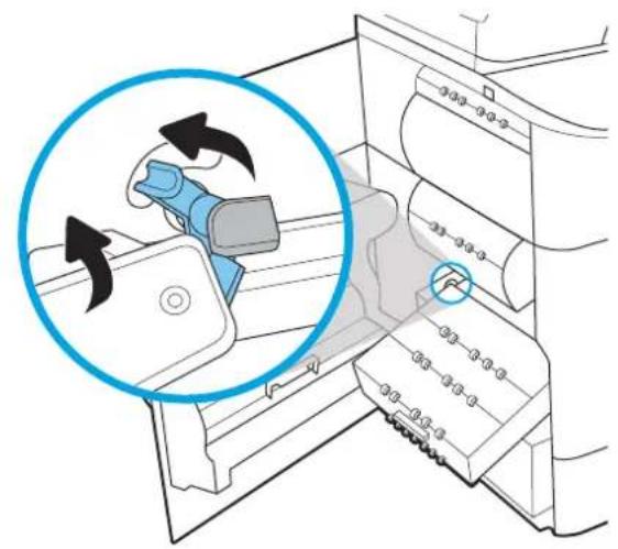 HP PageWide Managed Color MFP P77940 - Retrait et remplacement du conteneur de liquide d'entretien - 2