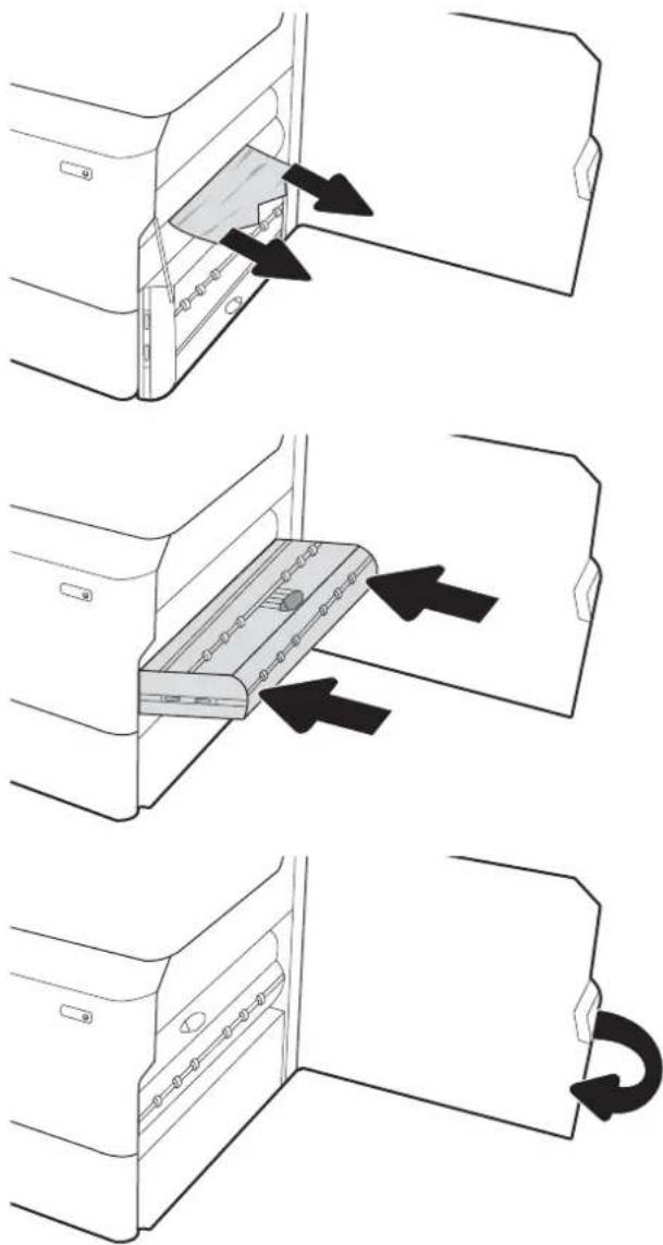 HP PageWide Managed Color MFP P77940 - Suppression des bourrages papier dans le bac de sortie - 15.E1.yz ; 15.C1.Az - 4