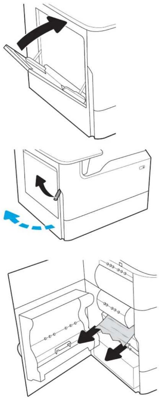 HP PageWide Managed Color MFP P77940 - Suppression des bourrages papier dans le bac d'alimentation - 31.13.yz - 5