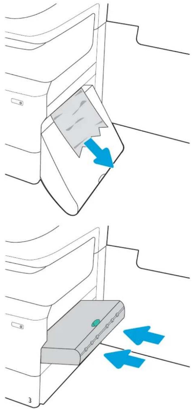 HP PageWide Managed Color MFP P77940 - Suppression des bourrages papier dans les bacs tandem 2 et 3 (modèles E77660zts et P77440dn uniquement) - 3