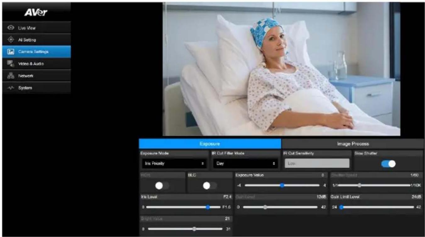 AVer MD120UI - Impostazioni della telecamera (Camera Settings) - 1