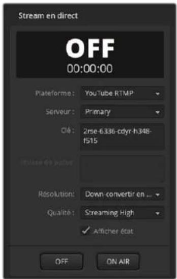 Blackmagic Design ATEM Television Studio HD8 - Configurer les paramètres pour YouTube Studio - 1