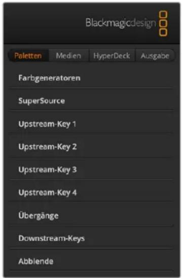 Blackmagic Design ATEM Television Studio HD8 - Paletten-Registerkarte - 1