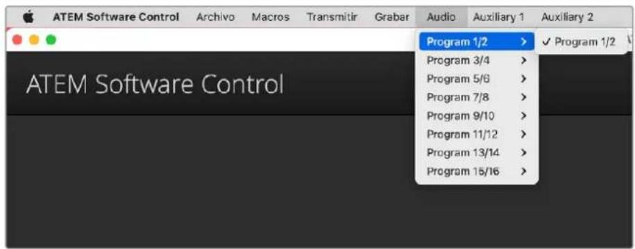 Blackmagic Design ATEM Television Studio HD8 - Asignación de canales de audio - 1