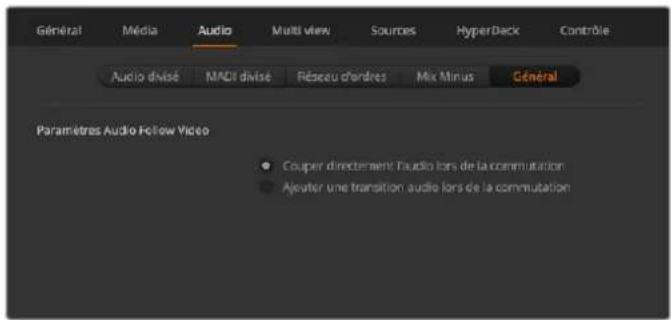 Blackmagic Design ATEM Television Studio HD8 - Paramètres Audio Follow Video - 1