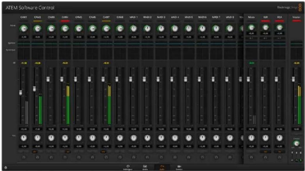 Blackmagic Design ATEM Television Studio HD8 - Utiliser le mixeur audio - 1