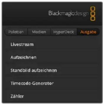 Blackmagic Design ATEM Television Studio HD8 - Registerkarte „Ausgabe“ - 1