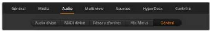 Blackmagic Design ATEM Television Studio HD8 - Onglet Audio - 1