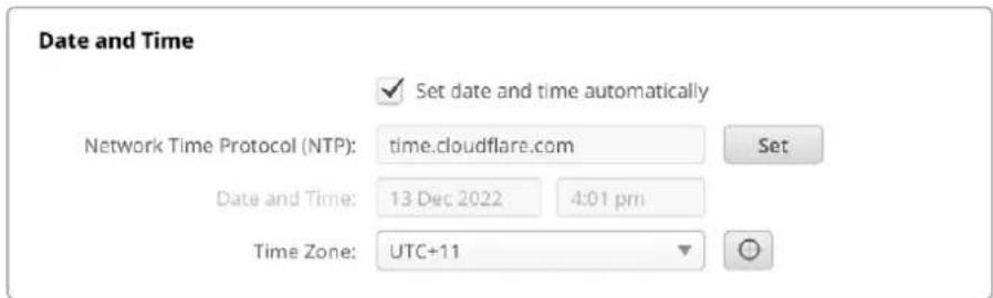Blackmagic Design ATEM Television Studio HD8 - Setting Date and Time - 1