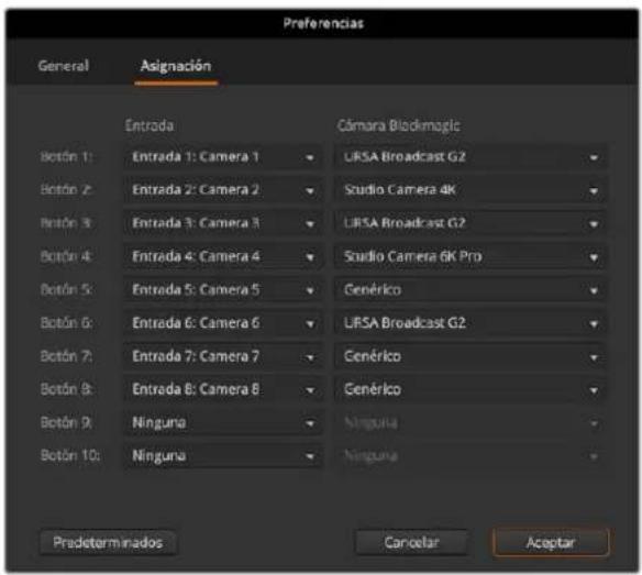 Blackmagic Design ATEM Television Studio HD8 - Asignación de botones - 1