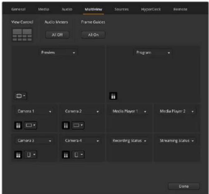 Blackmagic Design ATEM Television Studio HD8 - Multiview Settings - 1
