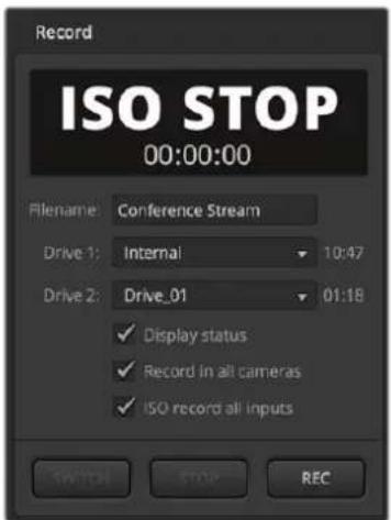 Blackmagic Design ATEM Television Studio HD8 - How to Record ISO Files - 1