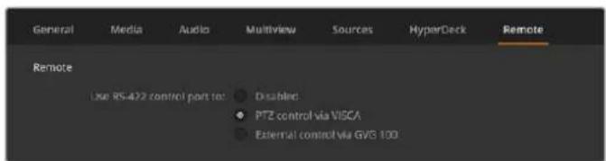 Blackmagic Design ATEM Television Studio HD8 - Remote Settings - 1
