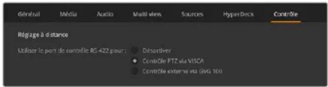 Blackmagic Design ATEM Television Studio HD8 - Paramètres du contrôle à distance - 1
