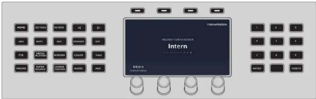 Blackmagic Design ATEM Television Studio HD8 - Formatieren von Datenträgern über die ATEM Television Studio Systemsteuerung - 1