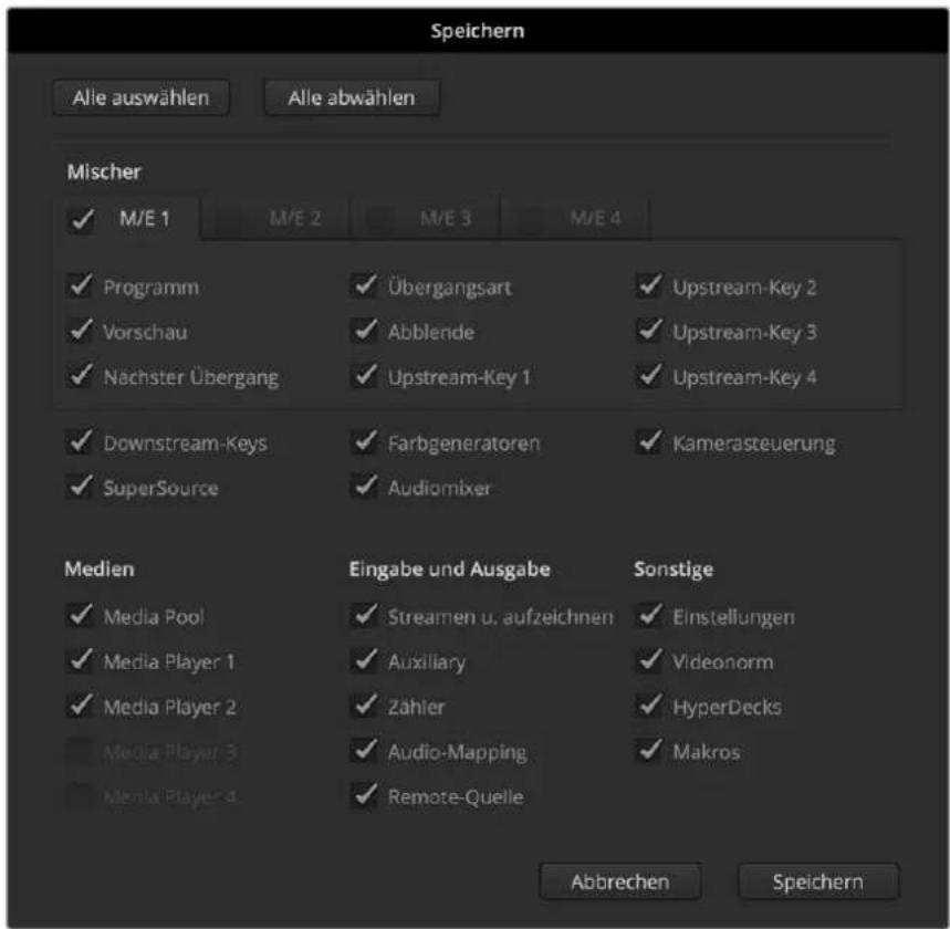 Blackmagic Design ATEM Television Studio HD8 - Einstellungen als XML-Datei speichern - 1