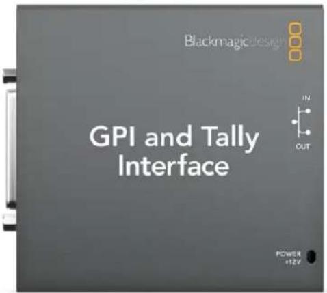 Blackmagic Design ATEM Television Studio HD8 - Envoyer des signaux tally via le boîtier d'interface GPI and Tally Interface - 1