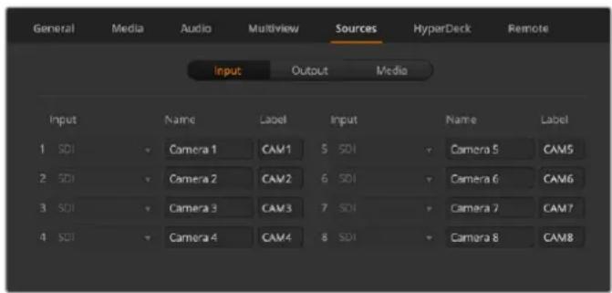 Blackmagic Design ATEM Television Studio HD8 - Sources - 1
