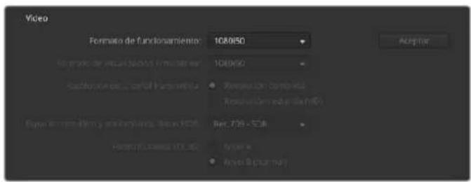 Blackmagic Design ATEM Television Studio HD8 - Selección del formato de imagen - 1