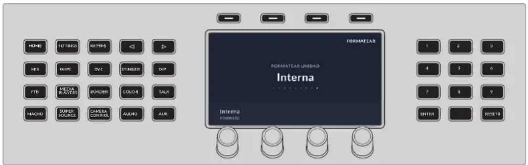 Blackmagic Design ATEM Television Studio HD8 - Formateo de la unidad de almacenamiento - 1