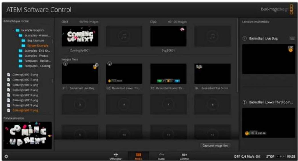 Blackmagic Design ATEM Television Studio HD8 - Bibliothèque de médias de l'ATEM - 1