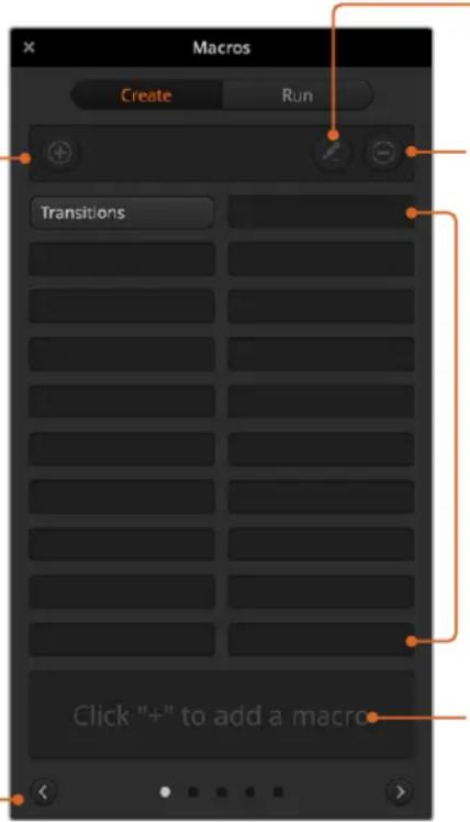 Blackmagic Design ATEM Television Studio HD8 - Arrow buttons and page Icons: - 1