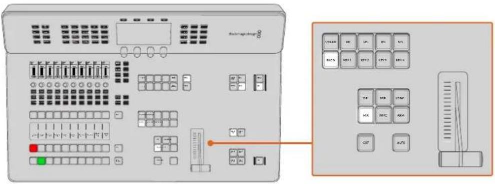 Blackmagic Design ATEM Television Studio HD8 - トランジションコントロールと アップストリームキーヤー - 1