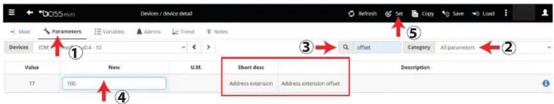 Carel io.module - Configurer le paramètre « Address extension » - 1