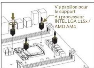 EK Water Blocks Elite Aurum 360 D-RGB - ÉTAPE 2 : FIXATION DE LA PLAQUE ARRIÈRE À LA CARTE MÈRE - 1