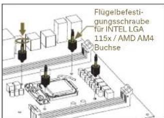 EK Water Blocks Elite Aurum 360 D-RGB - SCHRITT 2: BEFESTIGEN SIE DIE RÜCKWAND AM MOTHERBOARD - 1