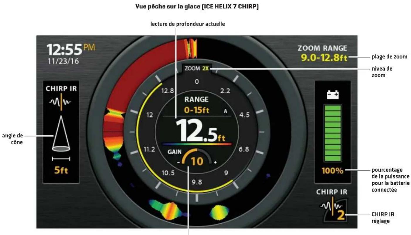 HUMMINBIRD HELIX 10 MSI+ GPS G4N CHO - COMPRENDRE LA VUE PÊCHE SUR LA GLACE - 1